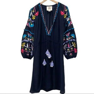 Figue Victoria Embroidered Peasant Dress